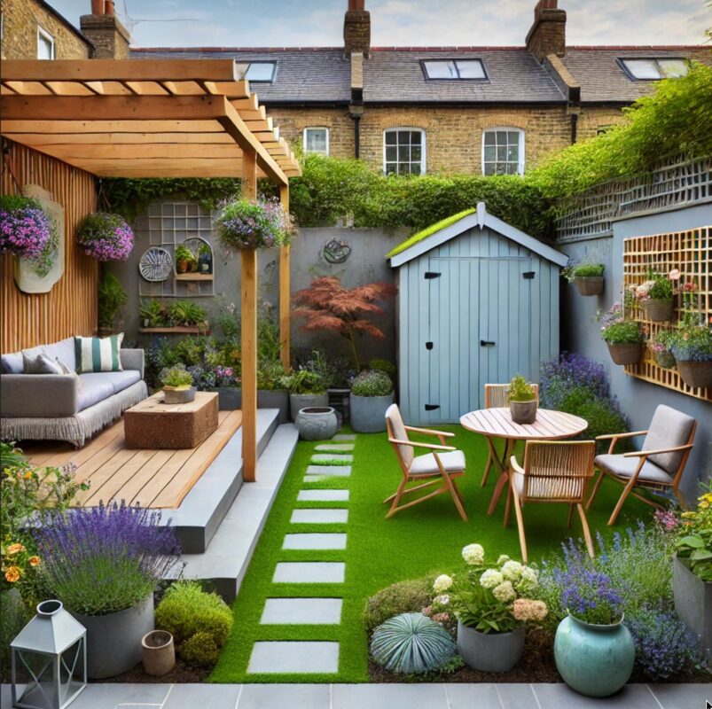 small garden backyard in London landscaping ideas