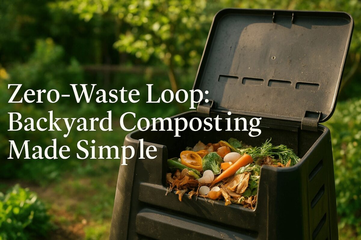 Backyard Composting in the Garden Sun