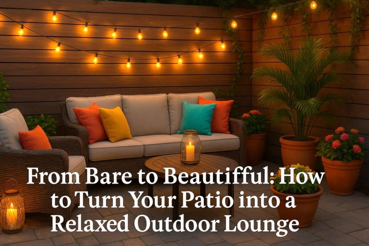 From Bare to Beautiful How to Turn Your Patio into a Relaxed Outdoor Lounge