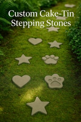 Creative Cake-Tin Stepping Stones