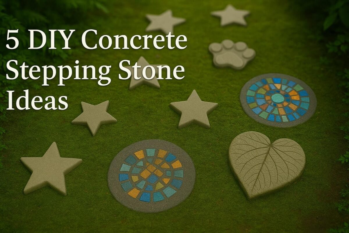 5 DIY Concrete Stepping Stone Ideas